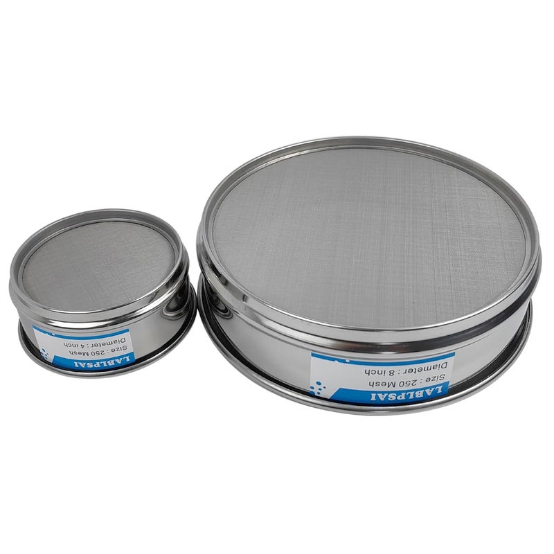 LABLPSAI 250 Mesh Lab Sieves 8" Diameter 304 Stainless Steel Wire Cloth Test Sieve for Industrial Laboratory Home - Image 2